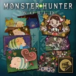 Комплект дополнительных наборов наклеек 1 - MONSTER HUNTER: WORLD Xbox One & Series X|S (покупка на новый аккаунт)