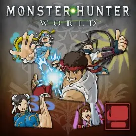 Набор стикеров: Street Fighter V - MONSTER HUNTER: WORLD Xbox One & Series X|S (покупка на новый аккаунт)