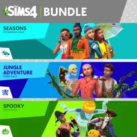 The Sims 4 Коллекция — Времена года, Приключения в джунглях, Жуткие вещи — Каталог Xbox One & Series X|S (покупка на новый аккаунт) (Турция)