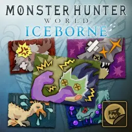 Набор стикеров: набор статусов чудовищ - MONSTER HUNTER: WORLD Xbox One & Series X|S (покупка на новый аккаунт)