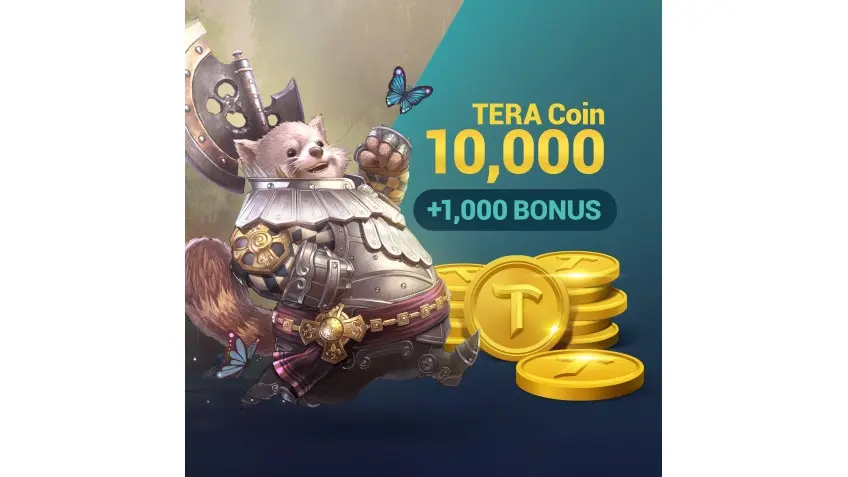 NA EU TERA Coin 10 000 1 000 BONUS Xbox One