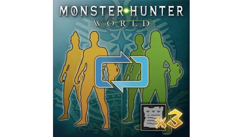Character Edit Voucher Three Voucher Pack MONSTER HUNTER WORLD Xbox One Series X S