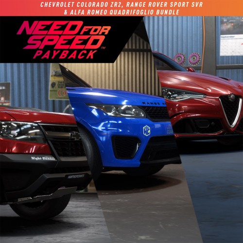 Need for Speed Payback: набор с Chevrolet Colorado ZR2, Range Rover Sport SVR и Alfa Romeo Quadrifoglio Xbox One & Series X|S (покупка на аккаунт) (Турция)
