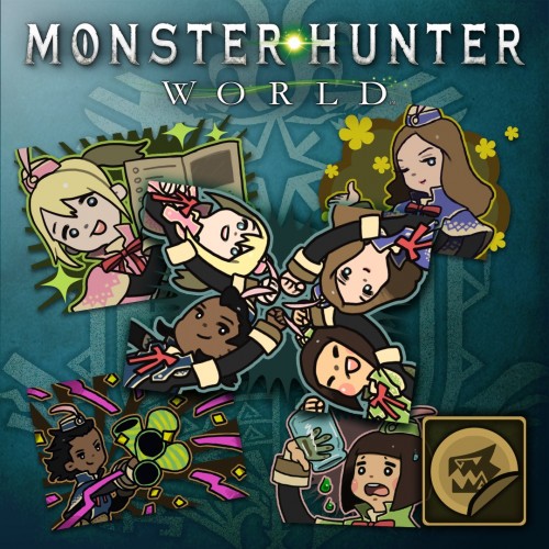 Набор стикеров: Девушки "Небесной погони" - MONSTER HUNTER: WORLD Xbox One & Series X|S (покупка на аккаунт)