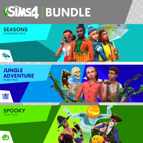 The Sims 4 Bundle - Seasons, Jungle Adventure, Spooky Stuff Xbox One & Series X|S (покупка на любой аккаунт / ключ) (США)