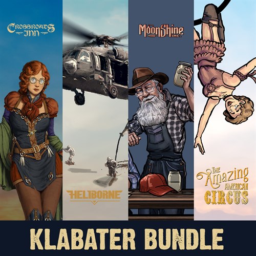 Klabater Bundle: The Amazing American Circus, Moonshine Inc., Heliborne and Crossroads Inn Xbox One & Series X|S (ключ) (Аргентина)